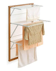 Karim 3 Tier Wall Mounted Clothes Airer Cherry Wood - LAUNDRY - Airers - Soko and Co