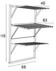 Karim 3 Tier Wall Mounted Clothes Airer White - LAUNDRY - Airers - Soko and Co