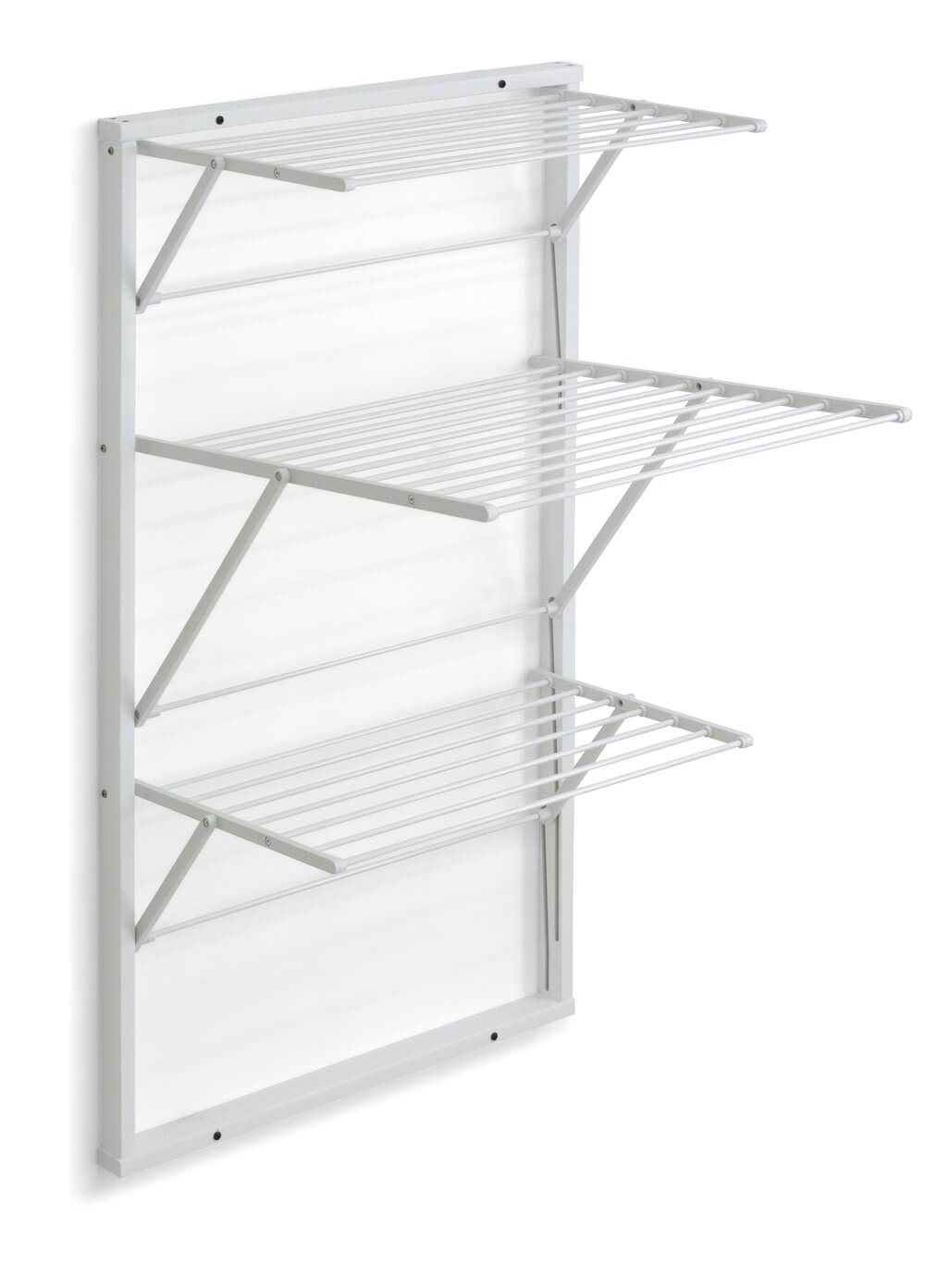 Karim 3 Tier Wall Mounted Clothes Airer White - LAUNDRY - Airers - Soko and Co