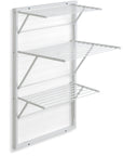 Karim 3 Tier Wall Mounted Clothes Airer White - LAUNDRY - Airers - Soko and Co