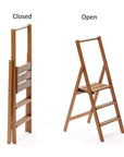 Kimora 3 Step Ladder Cherry Wood - LAUNDRY - Ladders - Soko and Co