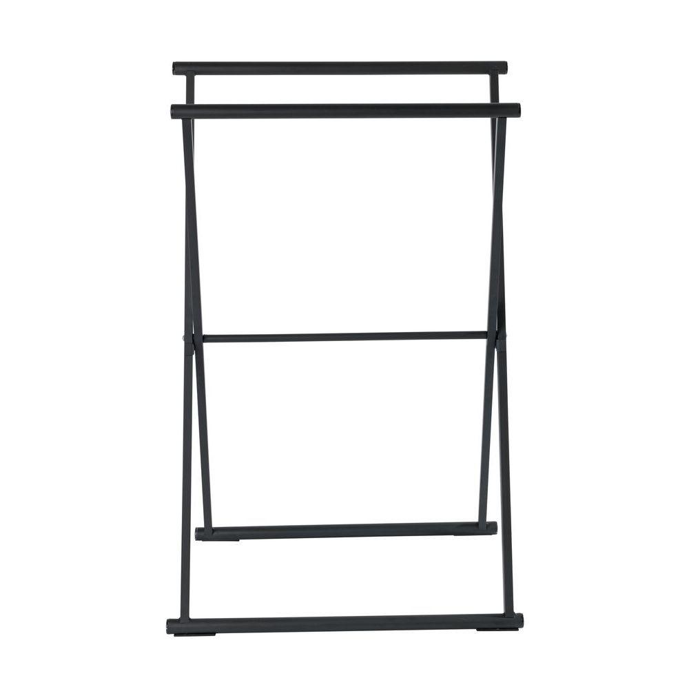 Lava 2 Rail Folding Towel Rack Matte Black - BATHROOM - Towel Racks - Soko and Co