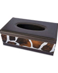 Leather Tissue Box Cowprint - HOME STORAGE - Tissue Boxes - Soko and Co