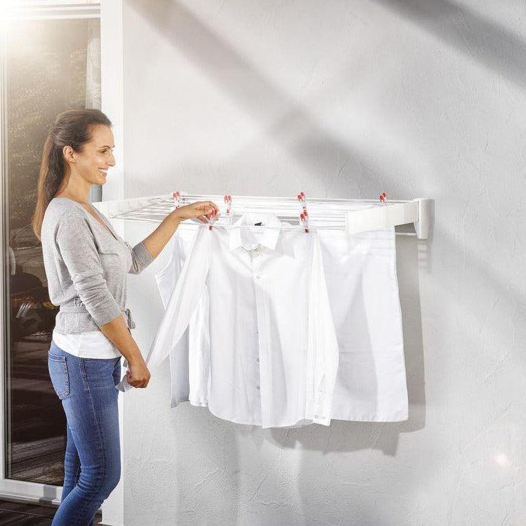 Leifheit Telegant Plus 100 Wall Mounted Clothes Airer White - LAUNDRY - Airers - Soko and Co