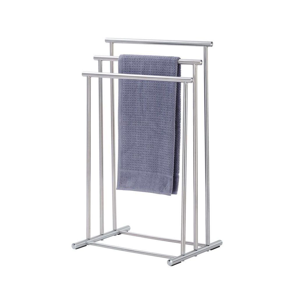 Lioni 3 Rail Freestanding Stainless Steel Towel Rack - BATHROOM - Towel Racks - Soko and Co