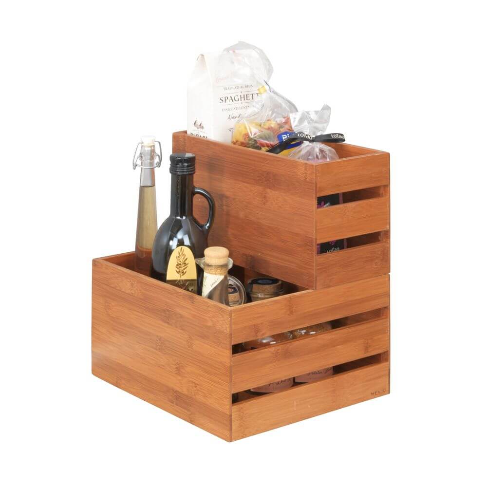 Madeira Stacking Bamboo Storage Crates Large - HOME STORAGE - Baskets and Totes - Soko and Co