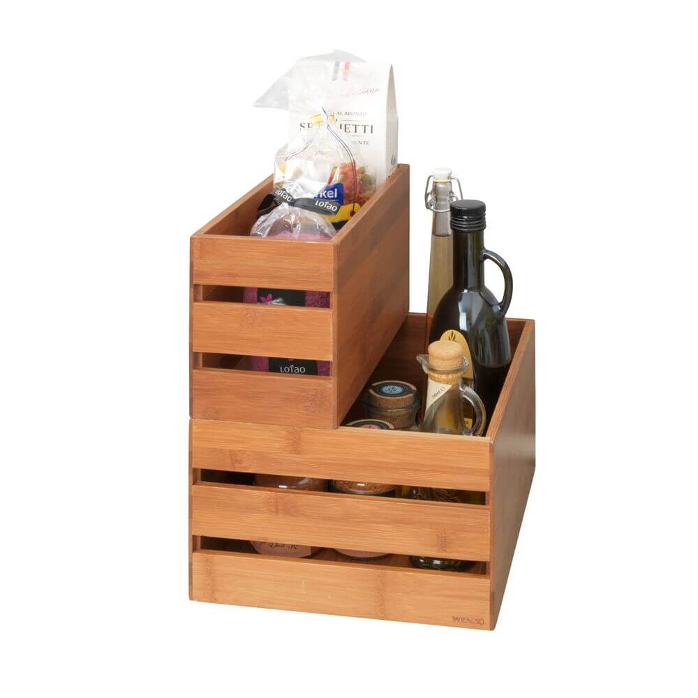 Madeira Stacking Bamboo Storage Crates Small - HOME STORAGE - Baskets and Totes - Soko and Co