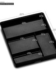 Madesmart Grip Base Junk Drawer Organiser Carbon - KITCHEN - Cutlery Trays - Soko and Co