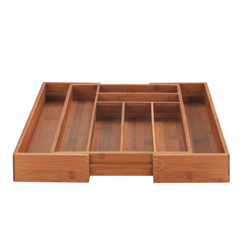 Mera 8 Compartment Expandable Cutlery Tray Bamboo - KITCHEN - Cutlery Trays - Soko and Co