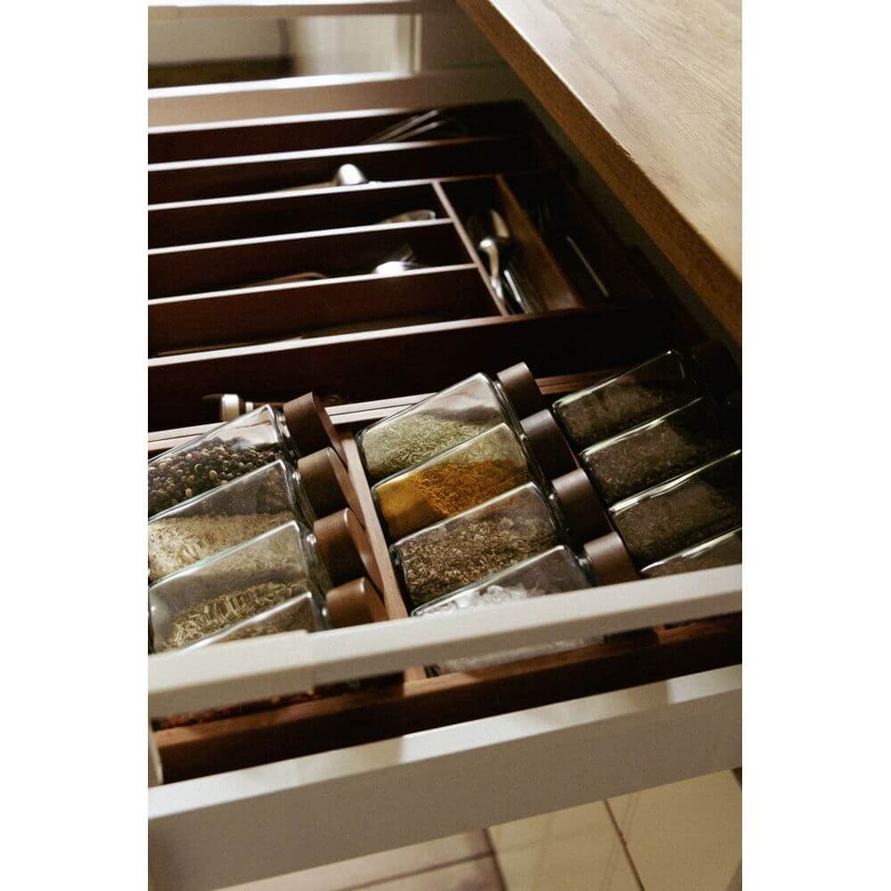 Mera 8 Compartment Expandable Cutlery Tray Bamboo - KITCHEN - Cutlery Trays - Soko and Co