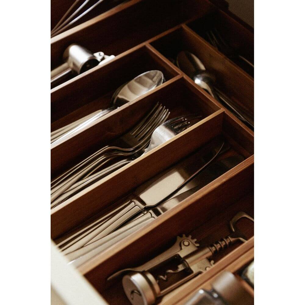 Mera 8 Compartment Expandable Cutlery Tray Bamboo - KITCHEN - Cutlery Trays - Soko and Co