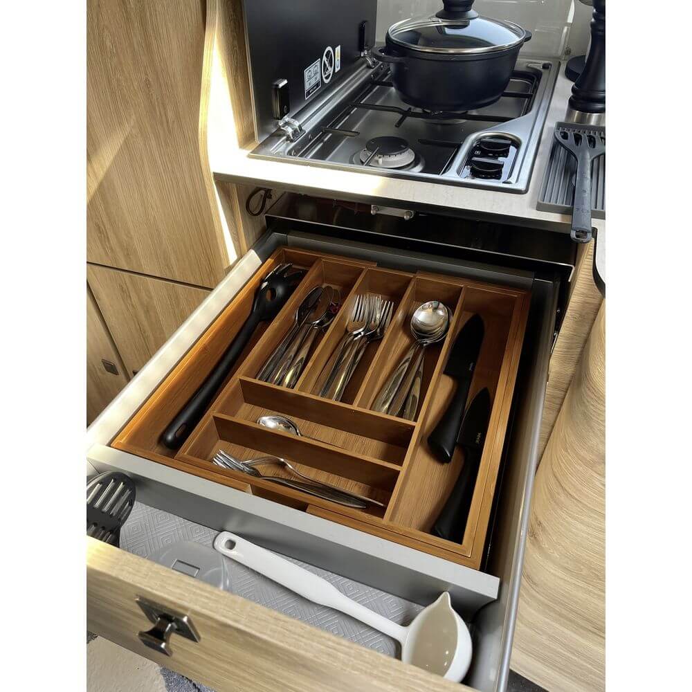 Mera 8 Compartment Expandable Cutlery Tray Bamboo - KITCHEN - Cutlery Trays - Soko and Co