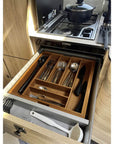 Mera 8 Compartment Expandable Cutlery Tray Bamboo - KITCHEN - Cutlery Trays - Soko and Co