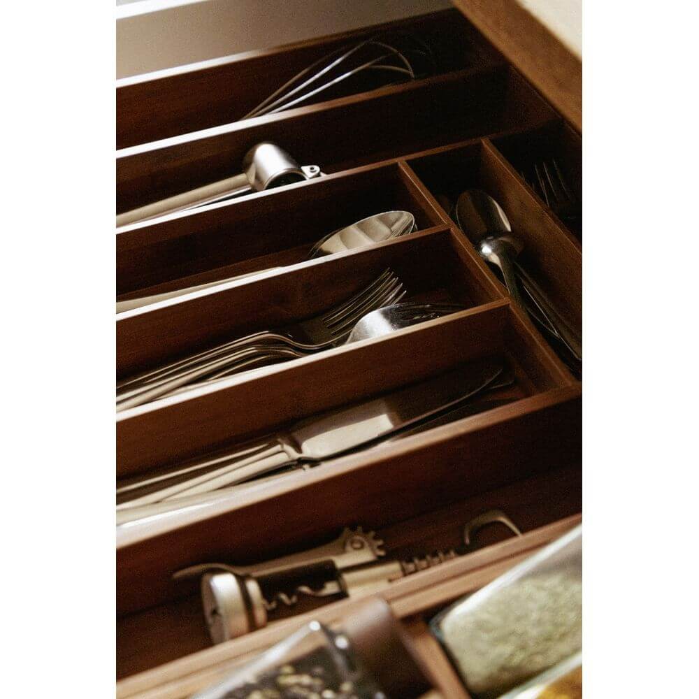 Mera 8 Compartment Expandable Cutlery Tray Bamboo - KITCHEN - Cutlery Trays - Soko and Co