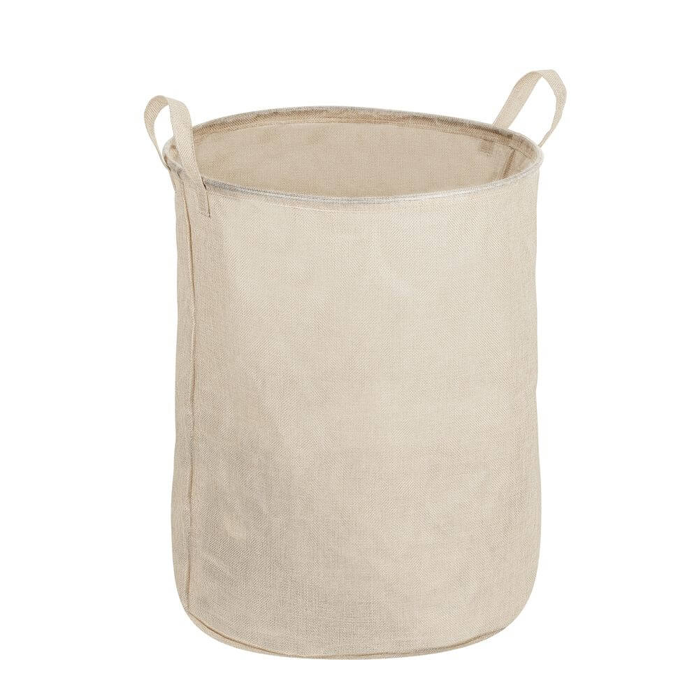 Messina 70L Linen Laundry Hamper Beige - LAUNDRY - Hampers - Soko and Co