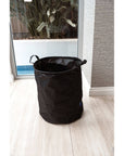 Messina 70L Linen Laundry Hamper Charcoal - LAUNDRY - Hampers - Soko and Co