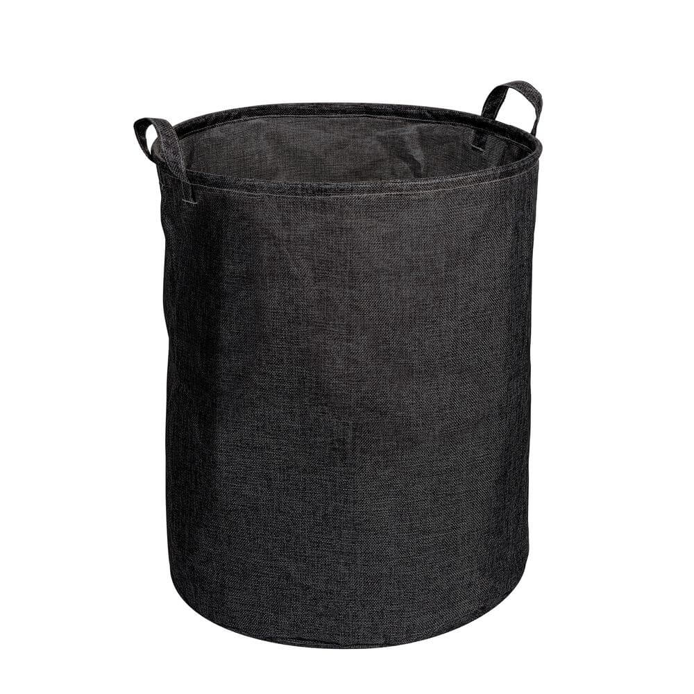 Messina 70L Linen Laundry Hamper Charcoal - LAUNDRY - Hampers - Soko and Co