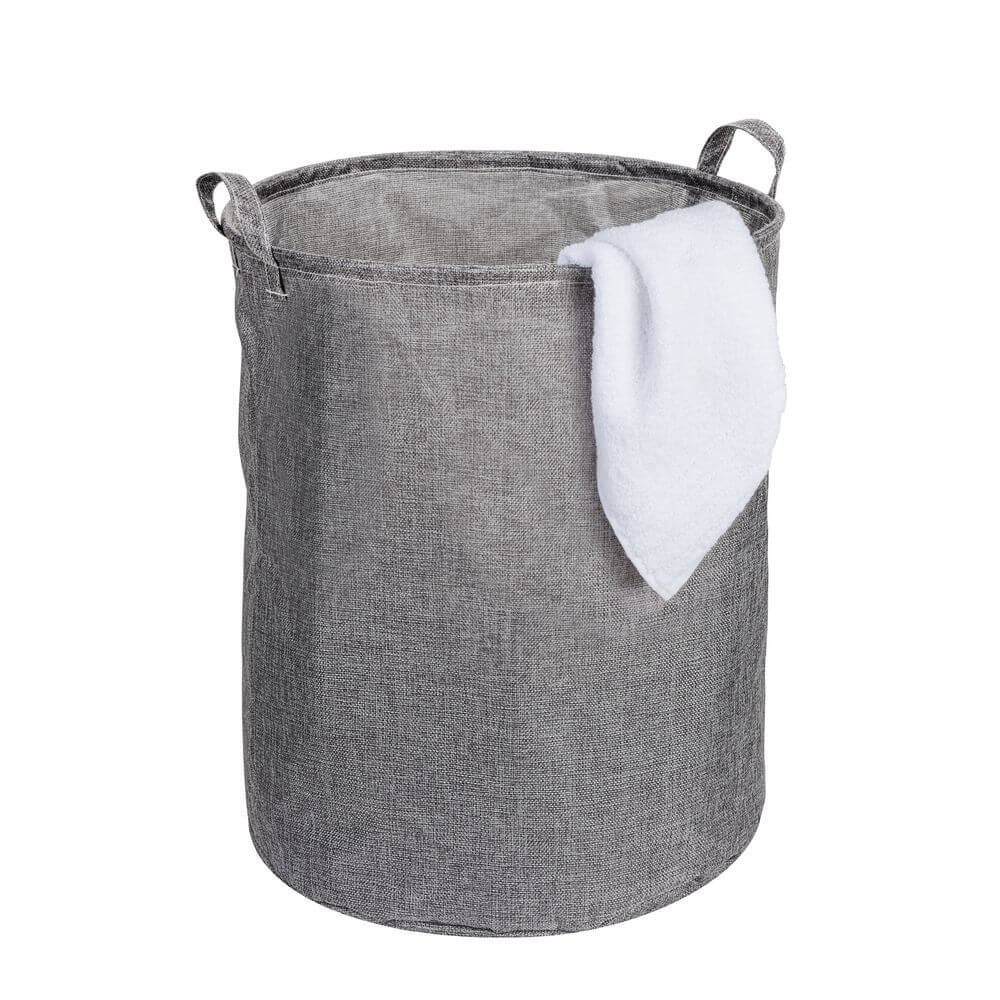 Messina 70L Linen Laundry Hamper Grey - LAUNDRY - Hampers - Soko and Co