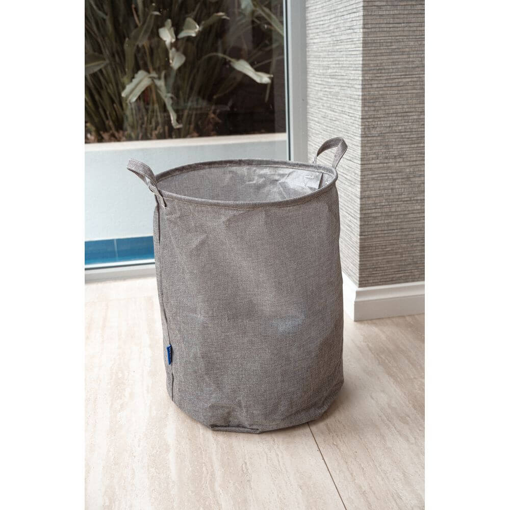 Messina 70L Linen Laundry Hamper Grey - LAUNDRY - Hampers - Soko and Co