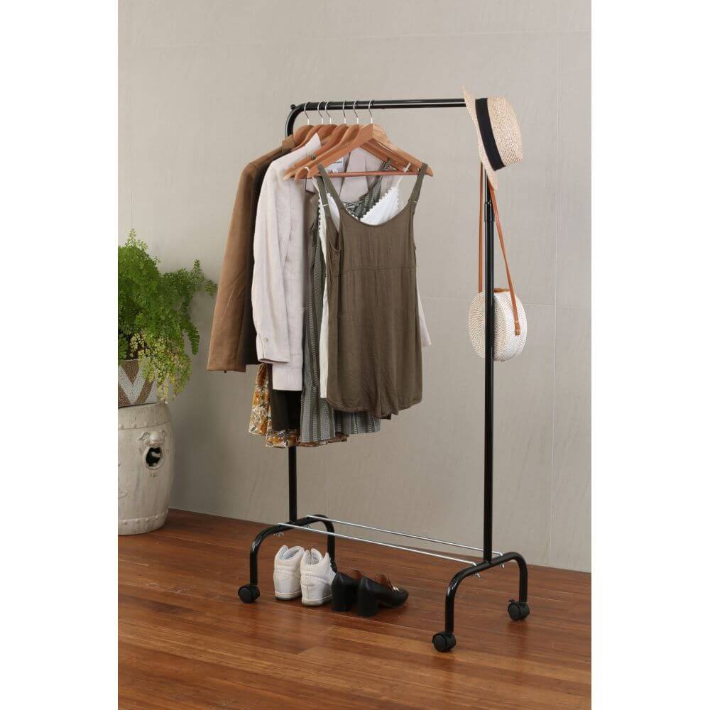 Mini Heavy Duty Clothes Rack Black - WARDROBE - Garment Racks - Soko and Co