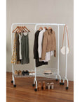 Mini Heavy Duty Clothes Rack White - WARDROBE - Garment Racks - Soko and Co