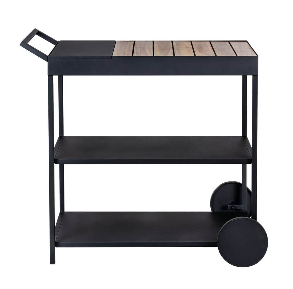 Miro 3 Tier Kitchen Trolley Matte Black - HOME STORAGE - Storage Trolleys - Soko and Co