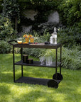 Miro 3 Tier Kitchen Trolley Matte Black - HOME STORAGE - Storage Trolleys - Soko and Co