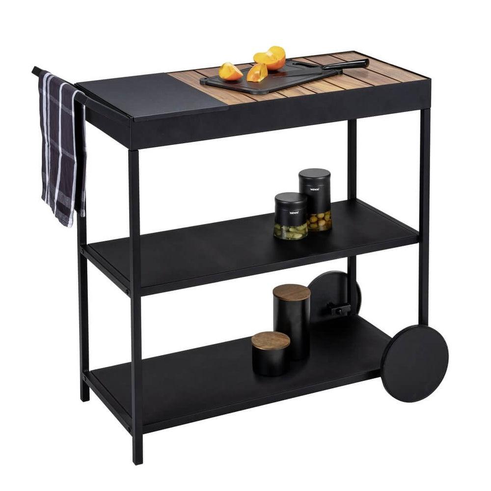 Miro 3 Tier Kitchen Trolley Matte Black - HOME STORAGE - Storage Trolleys - Soko and Co