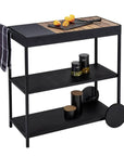 Miro 3 Tier Kitchen Trolley Matte Black - HOME STORAGE - Storage Trolleys - Soko and Co