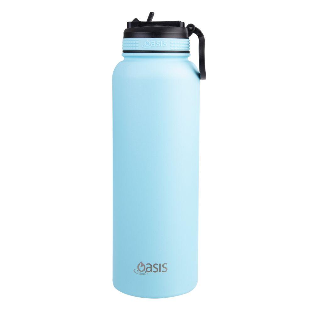 Oasis 1.1L Insulated Challenger Water Bottle with Straw Blue - LIFESTYLE - Water Bottles - Soko and Co