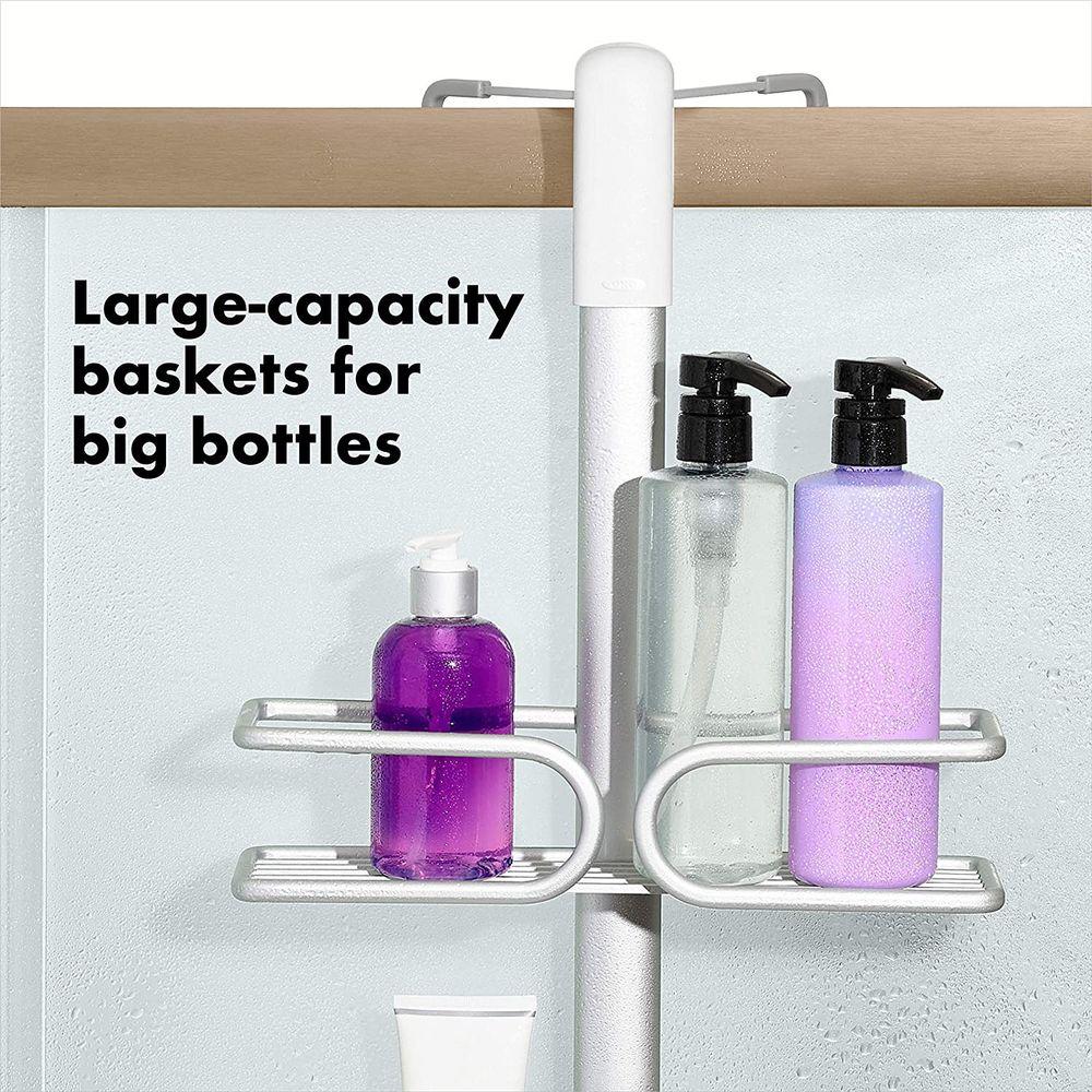 OXO 3 Tier Aluminium Over Door Shower Caddy - BATHROOM - Shower Caddies - Soko and Co