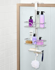 OXO 3 Tier Aluminium Over Door Shower Caddy - BATHROOM - Shower Caddies - Soko and Co