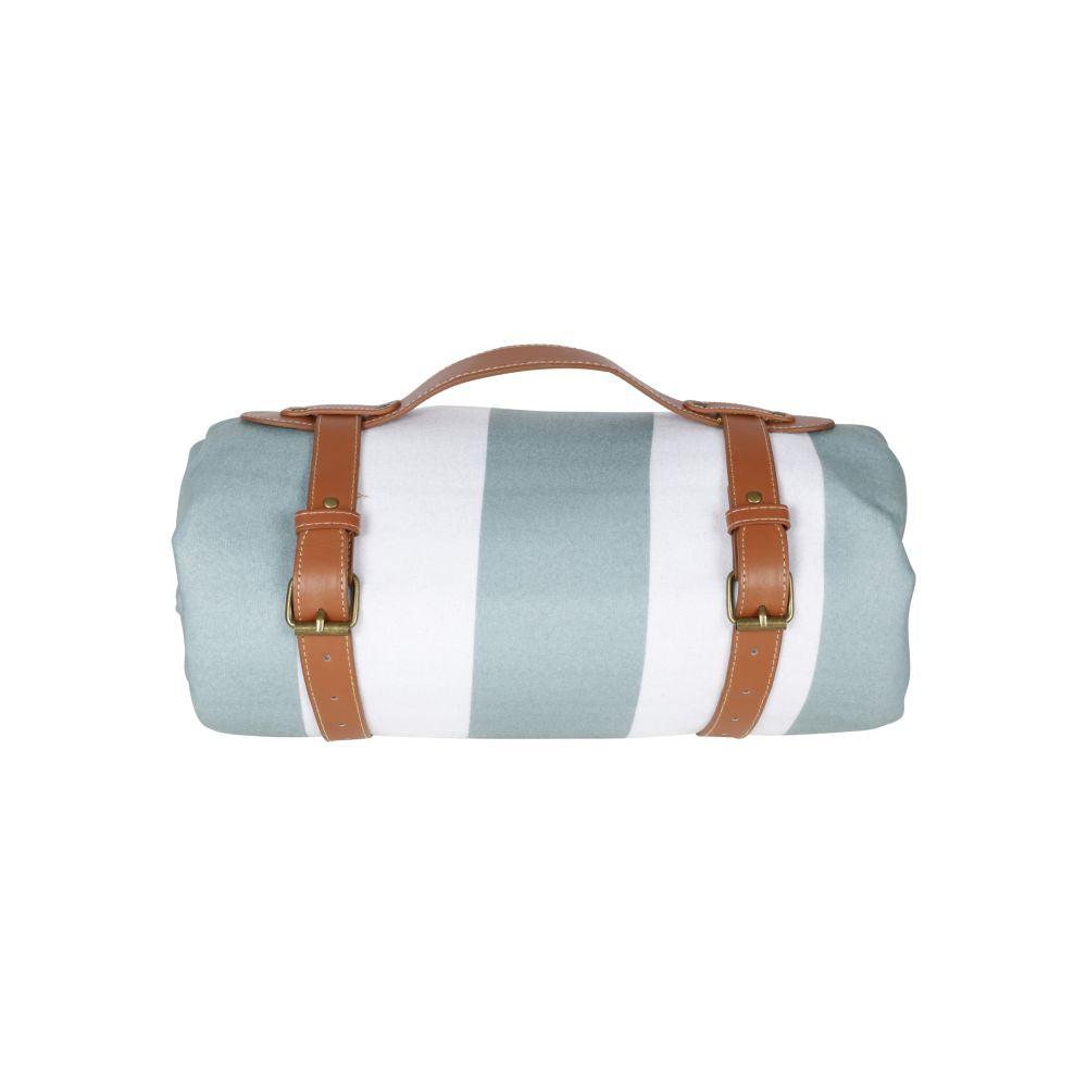 Picnic Blanket With Carry Strap Hamptons Green - LIFESTYLE - Picnic - Soko and Co