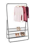 Shiva Deluxe 2 Shelf Clothes Rack Matte Black - WARDROBE - Garment Racks - Soko and Co