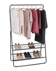 Shiva Deluxe 2 Shelf Clothes Rack Matte Black - WARDROBE - Garment Racks - Soko and Co