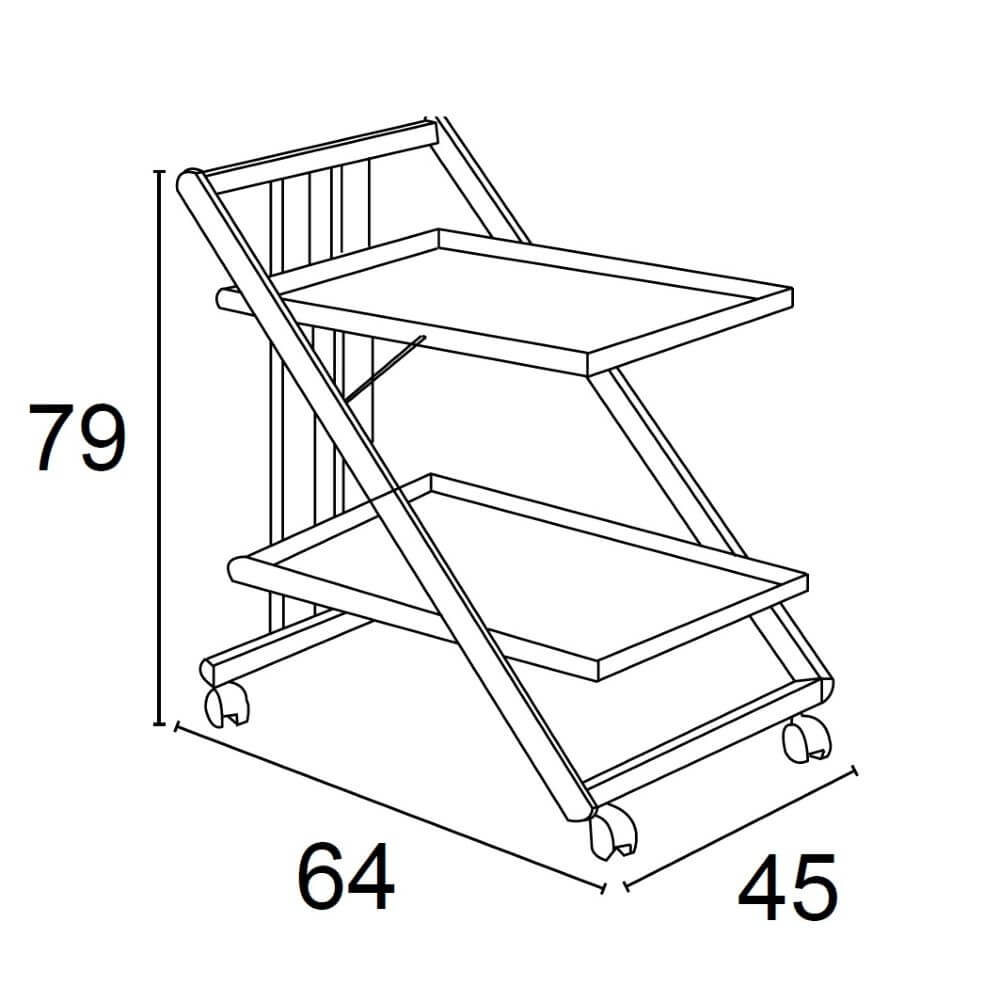 Simpaty Collapsible Serving Trolley White - HOME STORAGE - Storage Trolleys - Soko and Co