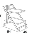 Simpaty Collapsible Serving Trolley White - HOME STORAGE - Storage Trolleys - Soko and Co