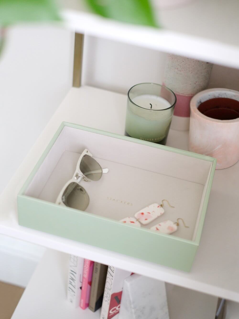 Stackers Classic 1 Compartment Deep Jewellery Tray Sage Green - WARDROBE - Jewellery Storage - Soko and Co