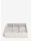 Stackers Classic Deep 3 Section Layer Oatmeal Linen - WARDROBE - Jewellery Storage - Soko and Co