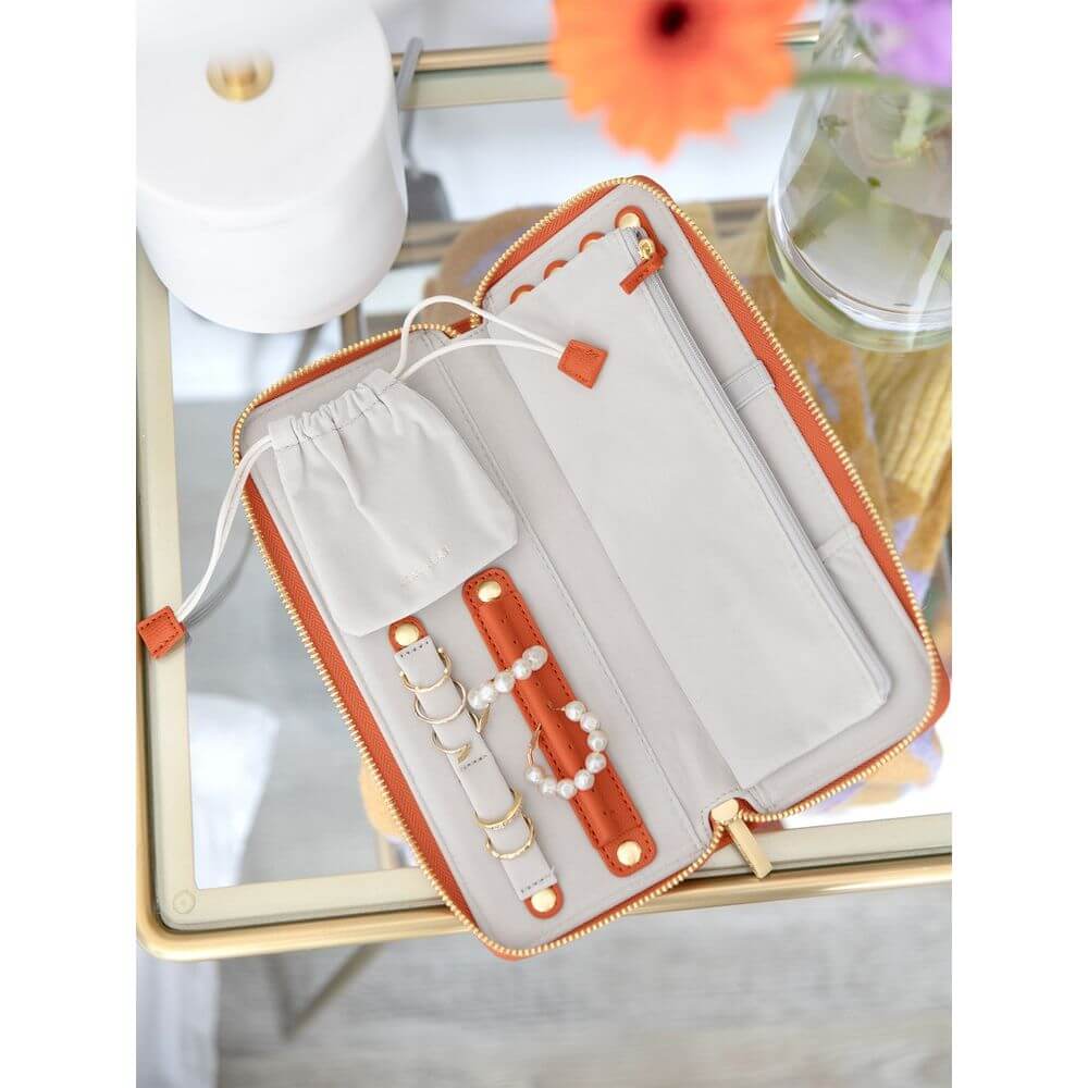 Stackers Jewellery Roll Orange - BATHROOM - Makeup Storage - Soko and Co