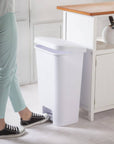 Sterilite StepOn 45L Pedal Kitchen Rubbish Bin White - KITCHEN - Bins - Soko and Co