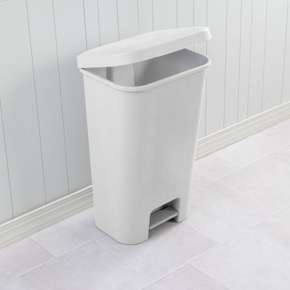 Sterilite StepOn 45L Pedal Kitchen Rubbish Bin White - KITCHEN - Bins - Soko and Co