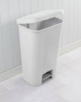 Sterilite StepOn 45L Pedal Kitchen Rubbish Bin White - KITCHEN - Bins - Soko and Co