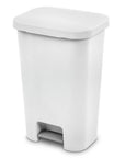 Sterilite StepOn 45L Pedal Kitchen Rubbish Bin White - KITCHEN - Bins - Soko and Co