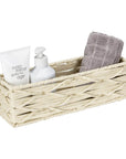 Vabriano Long Woven Storage Box Cream - HOME STORAGE - Baskets and Totes - Soko and Co