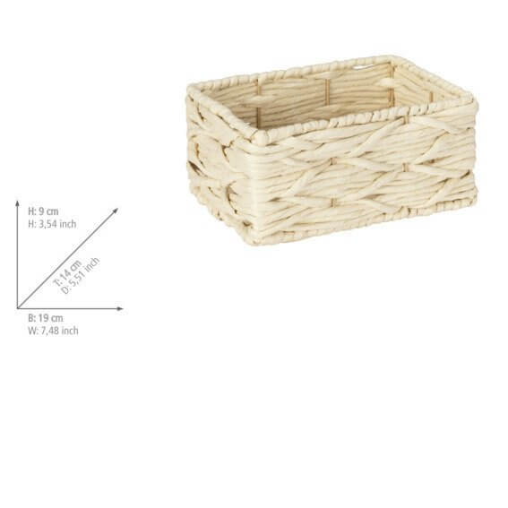 Vabriano Small Woven Storage Box Cream - HOME STORAGE - Baskets and Totes - Soko and Co