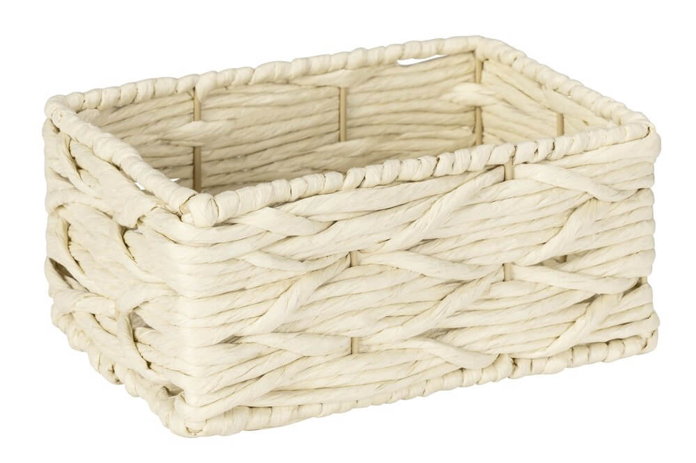 Vabriano Small Woven Storage Box Cream - HOME STORAGE - Baskets and Totes - Soko and Co