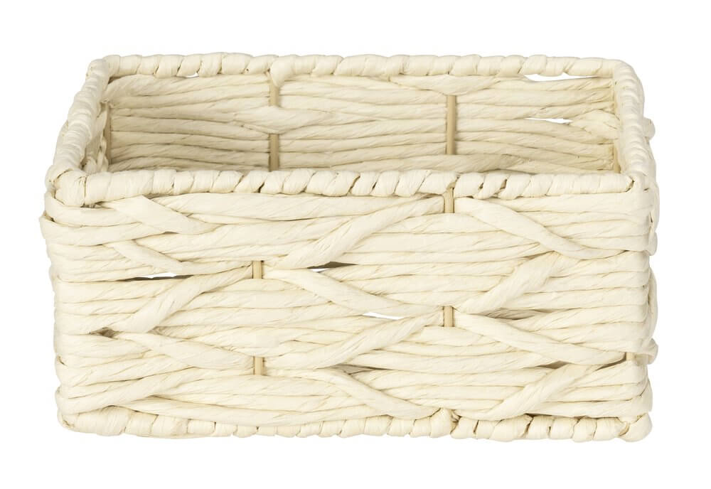 Vabriano Small Woven Storage Box Cream - HOME STORAGE - Baskets and Totes - Soko and Co