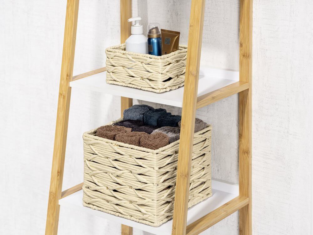 Vabriano Small Woven Storage Box Cream - HOME STORAGE - Baskets and Totes - Soko and Co