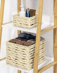 Vabriano Small Woven Storage Box Cream - HOME STORAGE - Baskets and Totes - Soko and Co